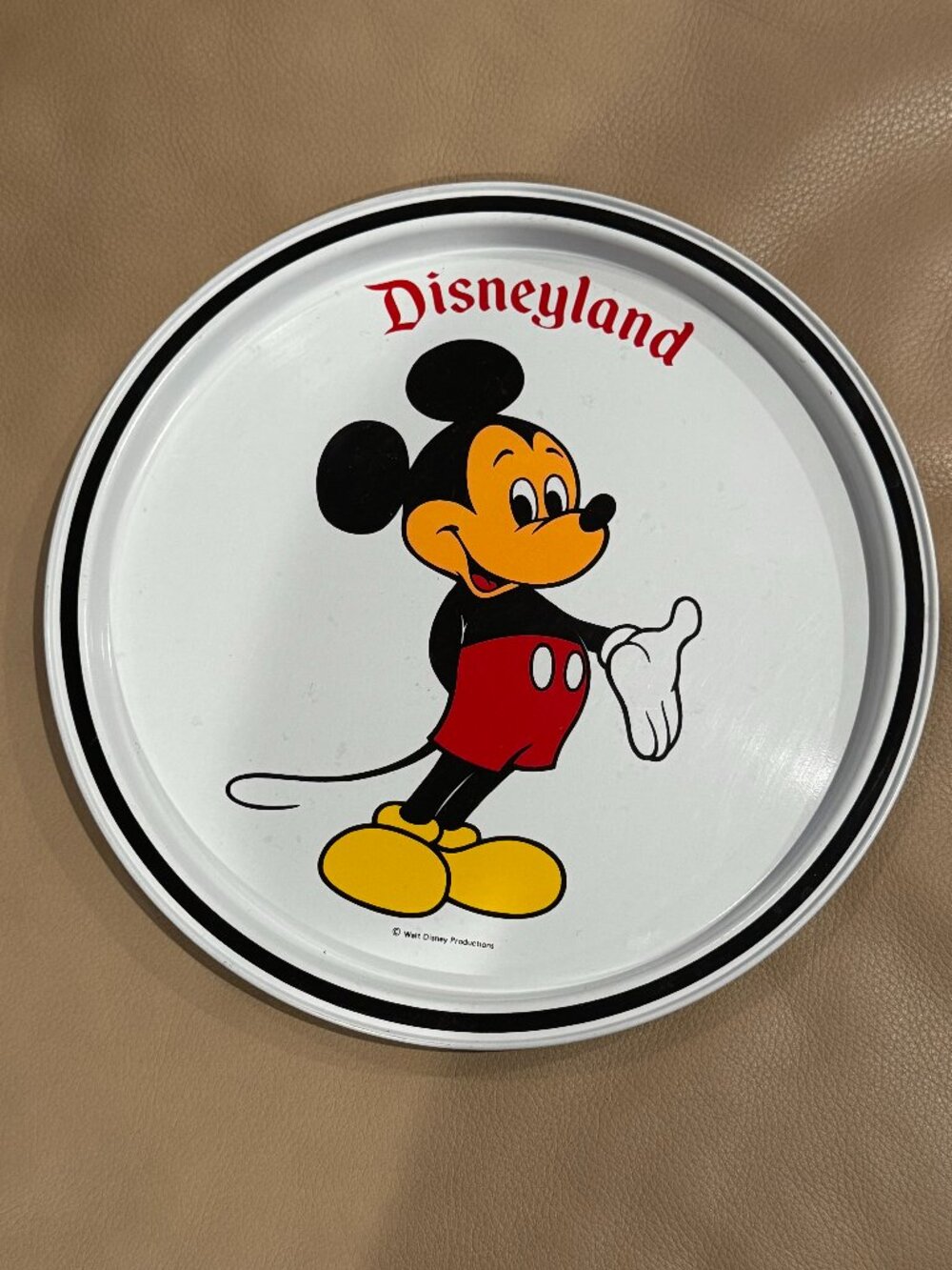 Vintage Disneyland Mickey Mouse Round Metal Serving Tray – Walt Disney